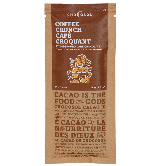 Chocosol®  Coffee Crunch 65% dark chocolate bar