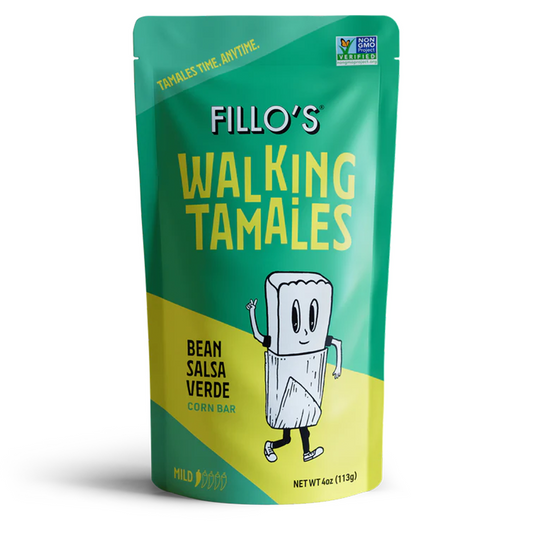 Fillo's® Walking Tamales (Corn Bar) Bean Salsa Verde 113g