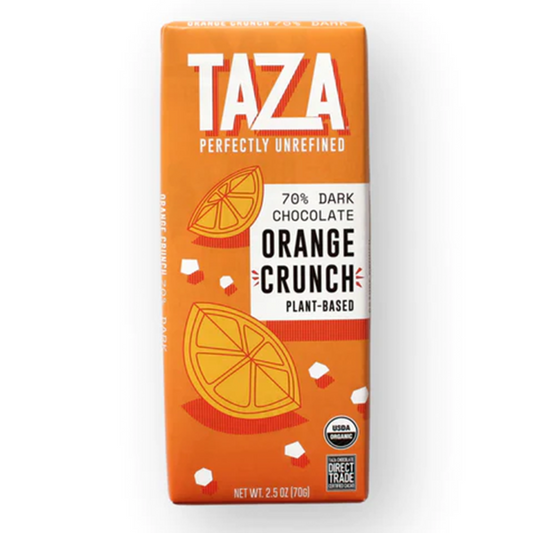 Taza® Orange Crunch 70% Dark Chocolate 70g