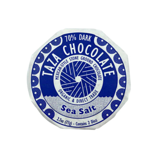 Taza® Sea Salt 70% Dark Chocolate (2 discs) 77g