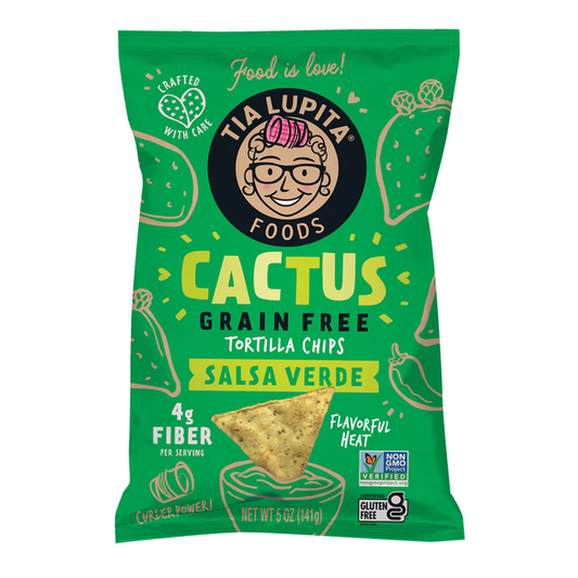 Tia Lupita® Cactus Tortilla Chips - Salsa Verde flavour