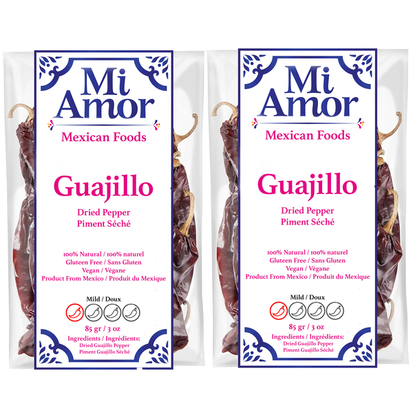 Mi Amor Whole Dried Guajillo Chilli Pepper 170g - 2 Packs of 85g each