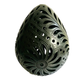 Black Clay Carved Candelholder - Luminaria