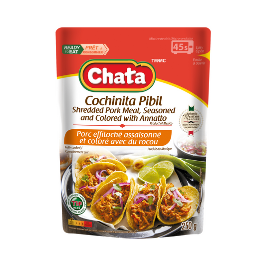 Chata® Cochinita Pibil Viande de porc assaisonnée râpée 250g