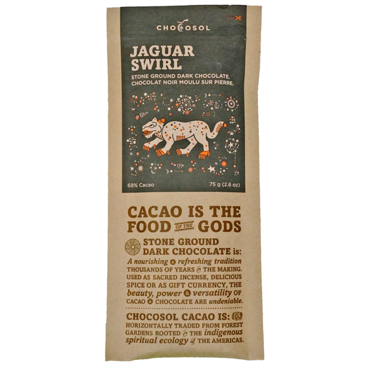 Chocosol®  Jaguar Swirl 70% dark chocolate bar