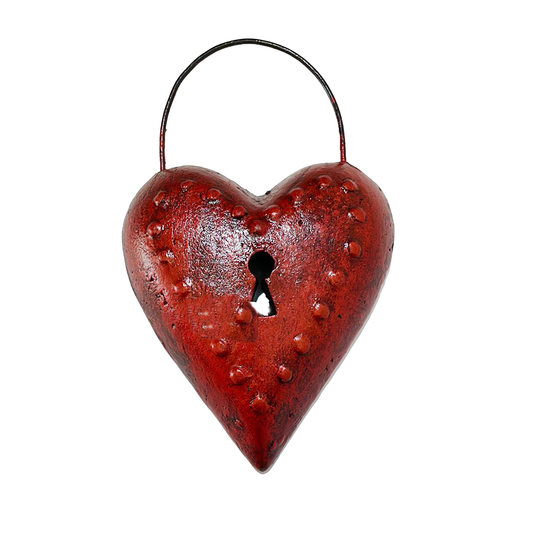 Clay Sacred Hearts with  key hole