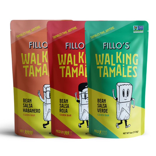 Fillo's® Walking Tamales (Corn Bar) Bean Salsa Variety Pack 113g - 3 count