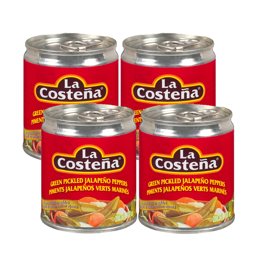 La Costeña® Greeh Pickled Whole Jalapeno Peppers 200g - 4 count