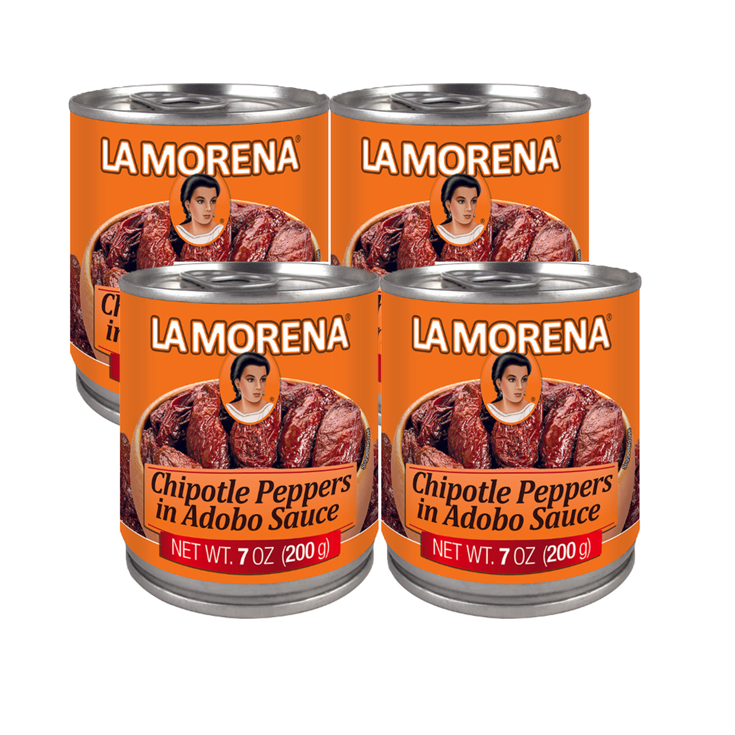 Piments chipotle La Morena® en sauce adobo 200g - 4 unités