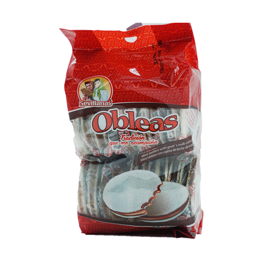 Las Sevillanas® Mini Obleas with Cajeta (20 Wafers with Goat's Milk Candy)