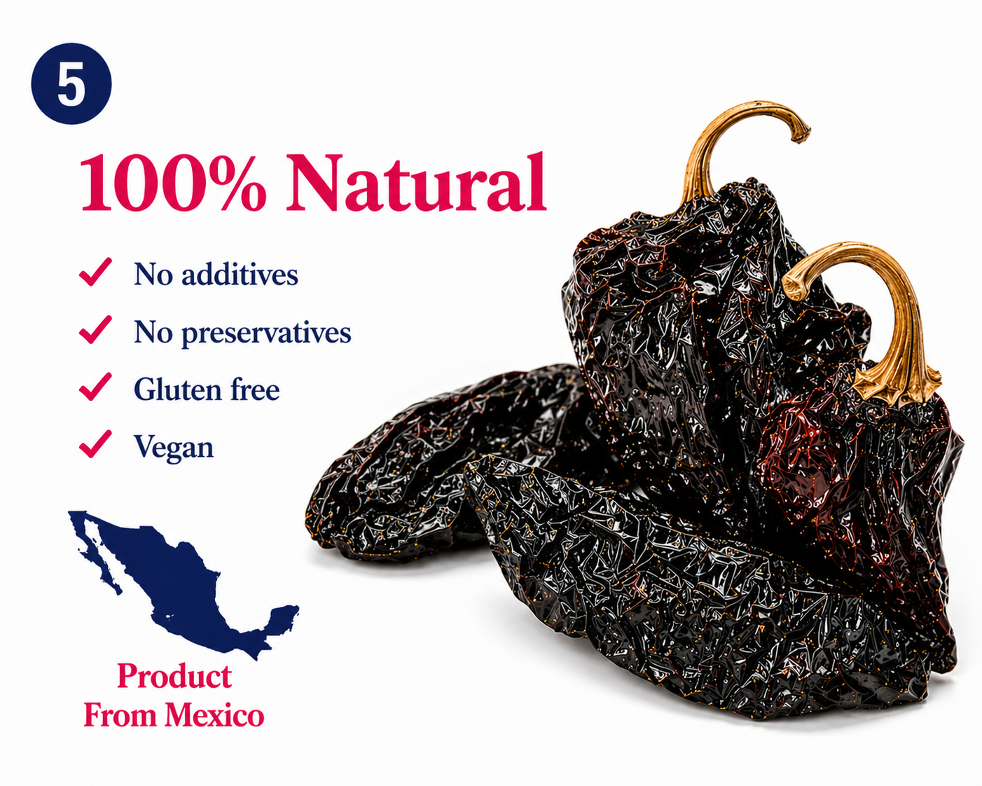 Mi Amor mélange de piments Birria — Lot Guajillo, Ancho et Árbol