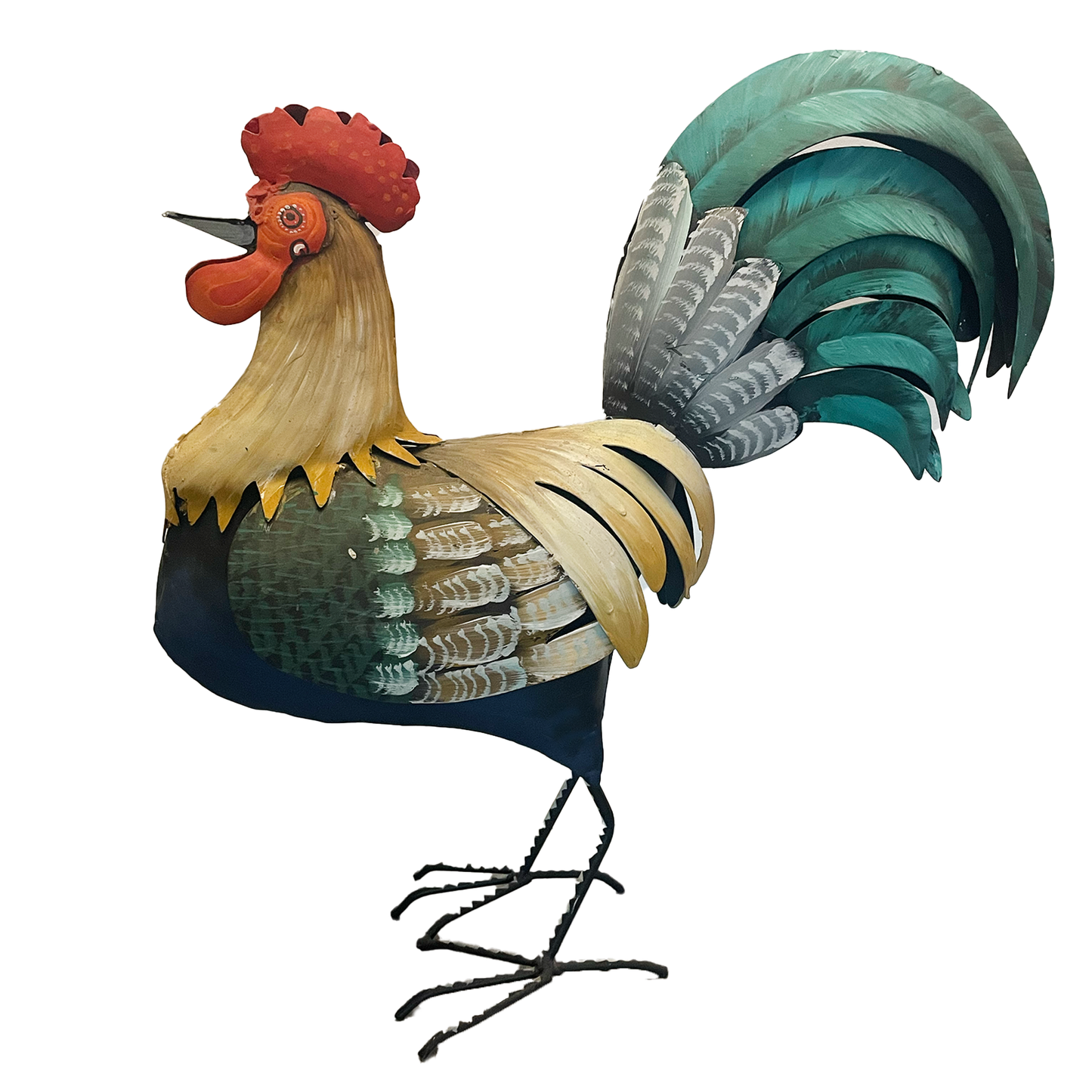 Painted Metal rooster