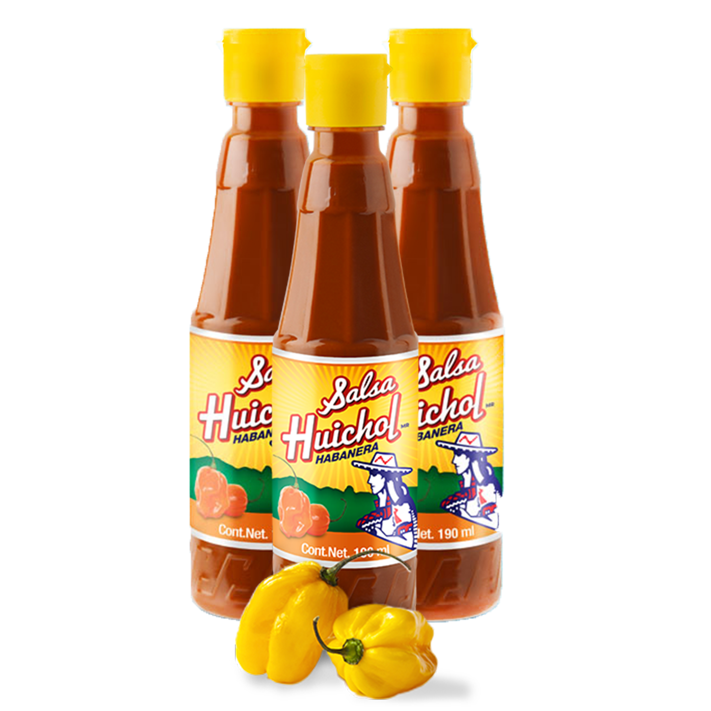 Salsa Huichol® Habanera 190 ml - 3 unités