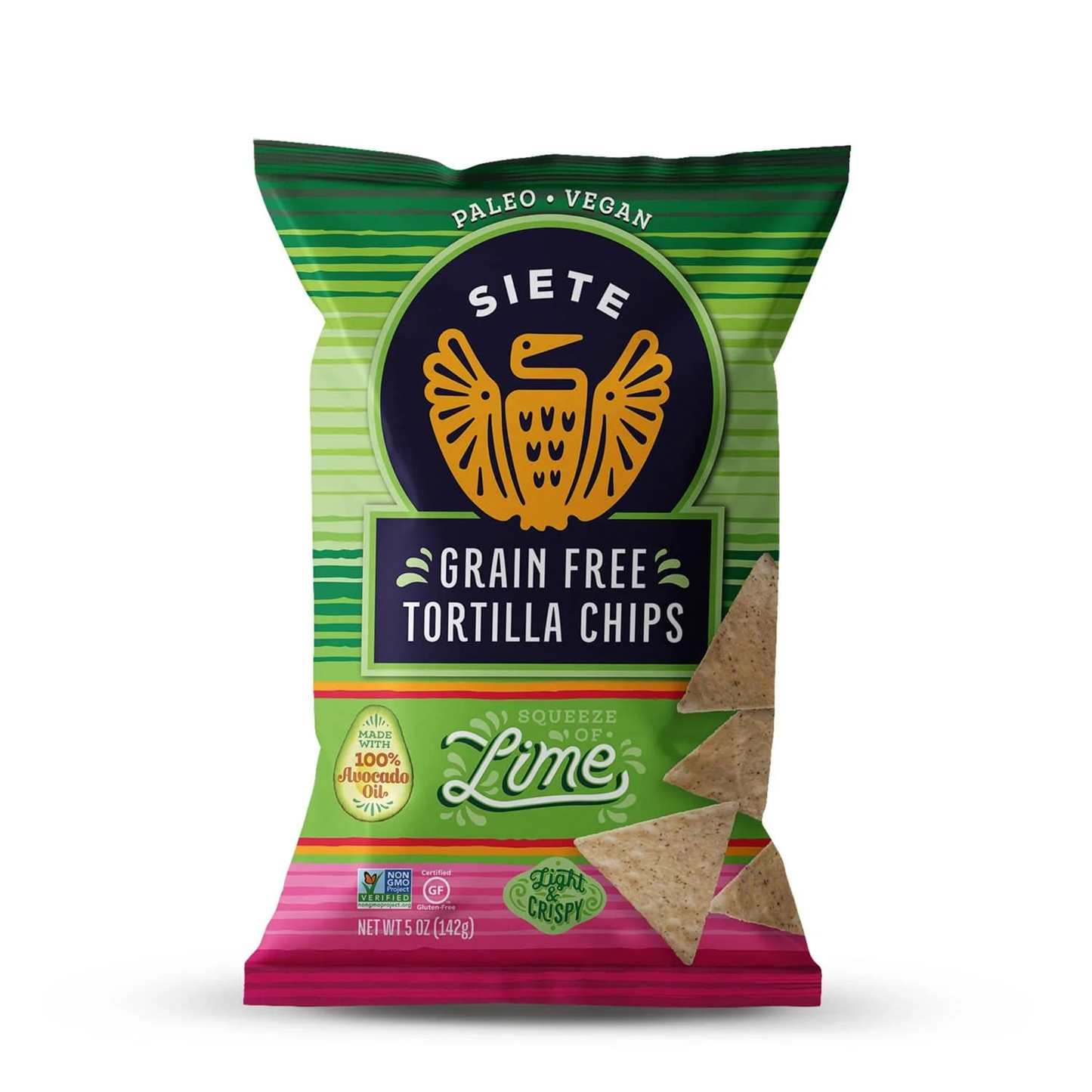 Siete® Grain Free Tortilla Chips - Lime 142gr