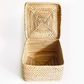 Square Palm Fiber Basket with Lid