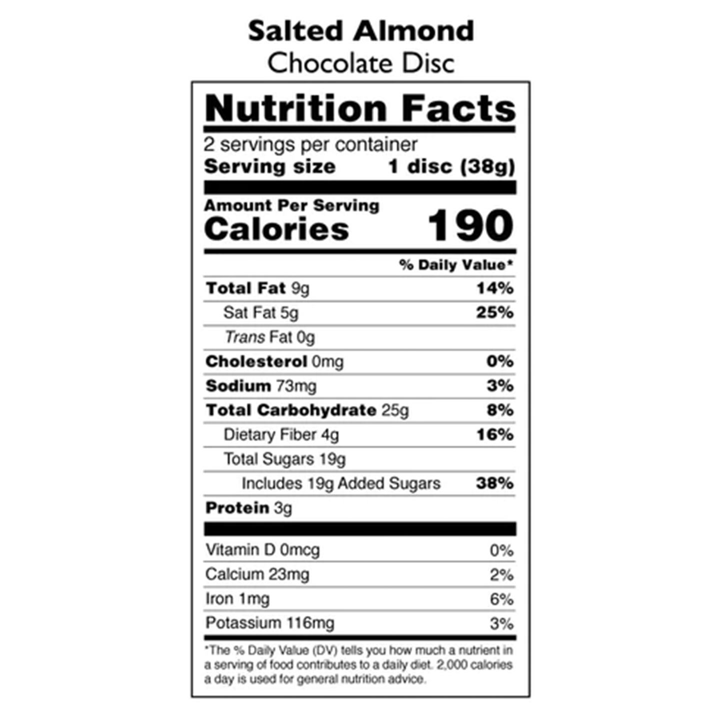 Taza® Salted Almond 40% Dark Chocolate (2 discs) 77g