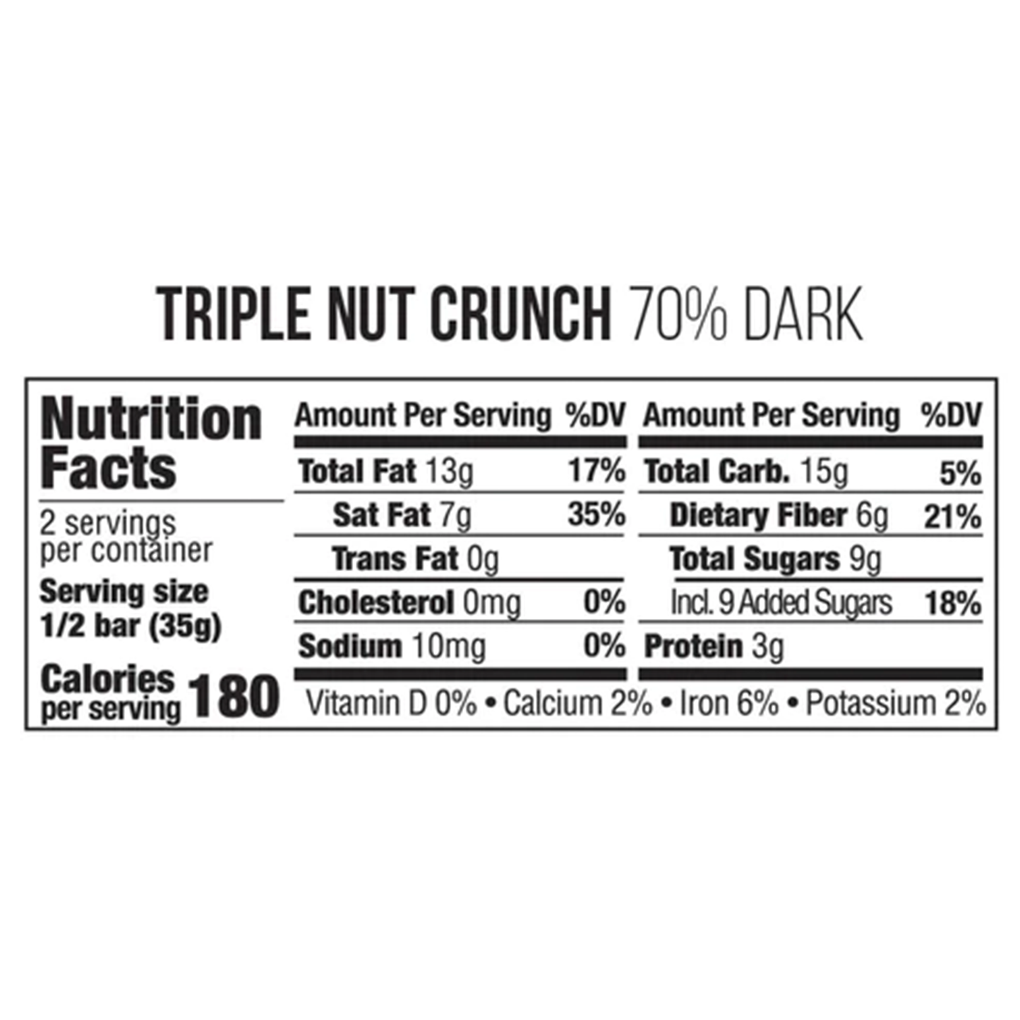Taza® Triple Nut Crunch 70% Dark Chocolate 70g