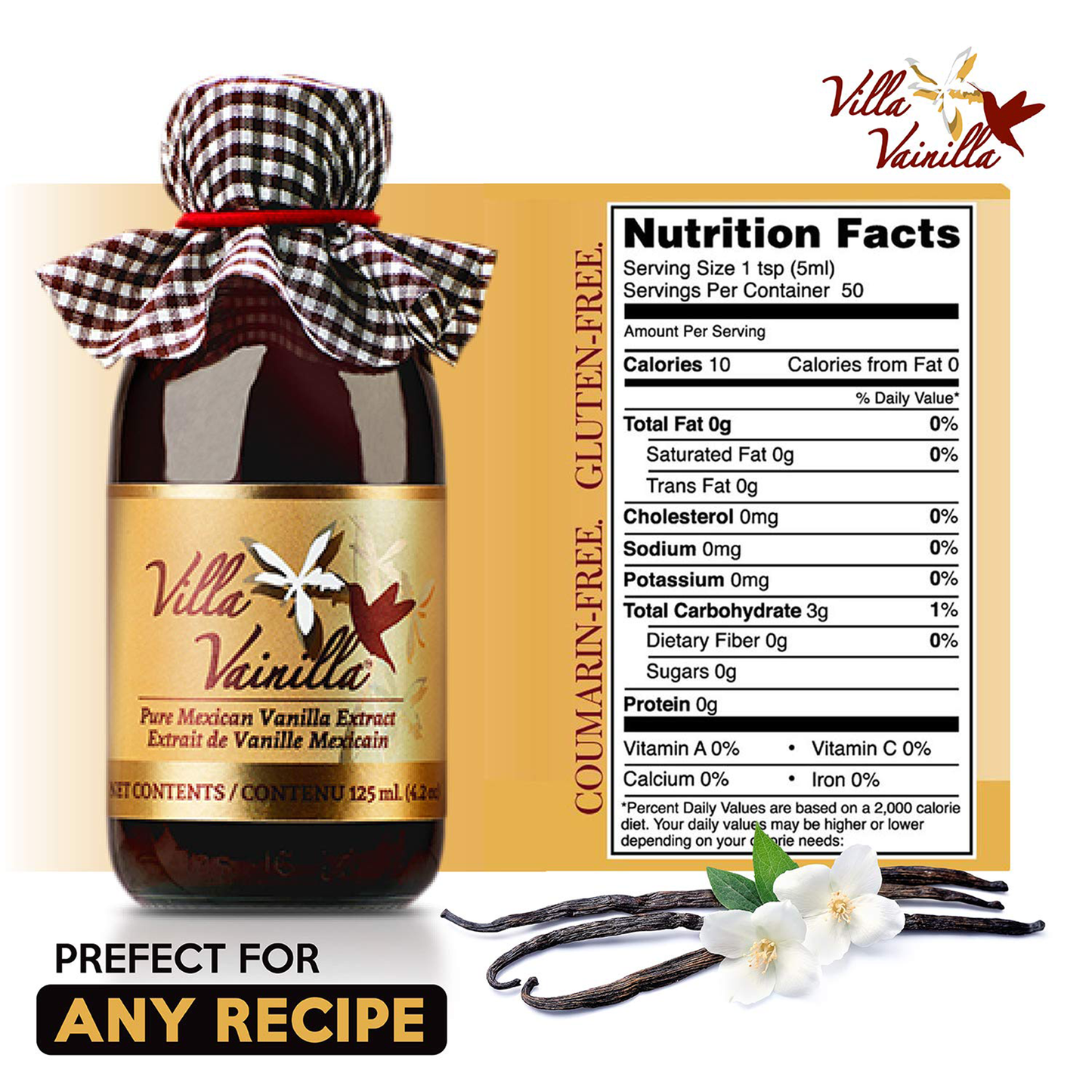 Villa Vainilla® Pure Mexican Vanilla Extract 125ml