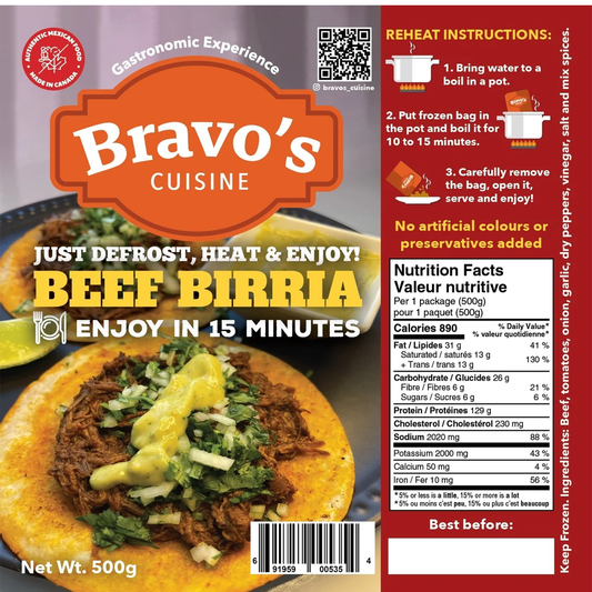 Birria de bœuf Bravo's 500g