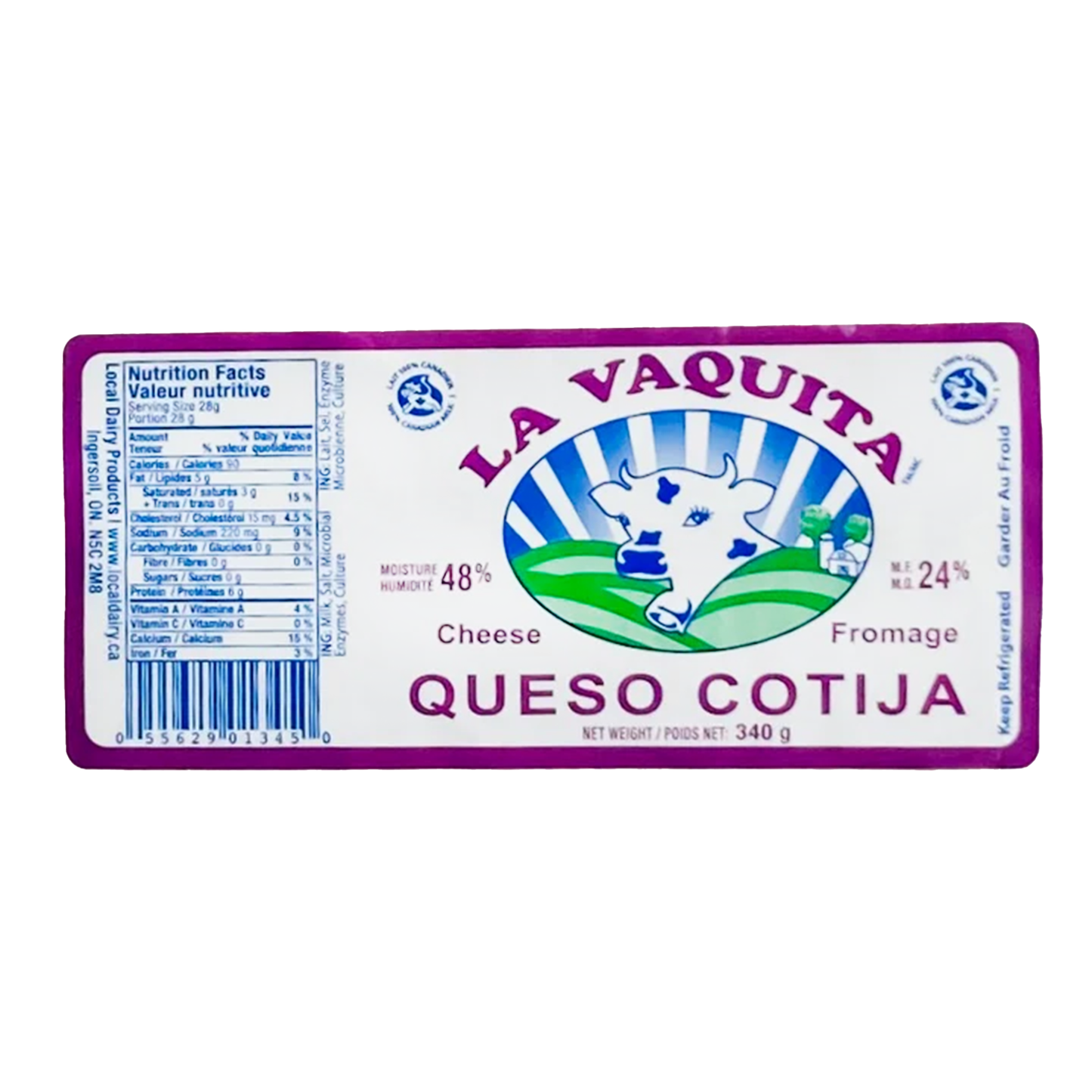 La Vaquita QUESO COTIJA 340gr