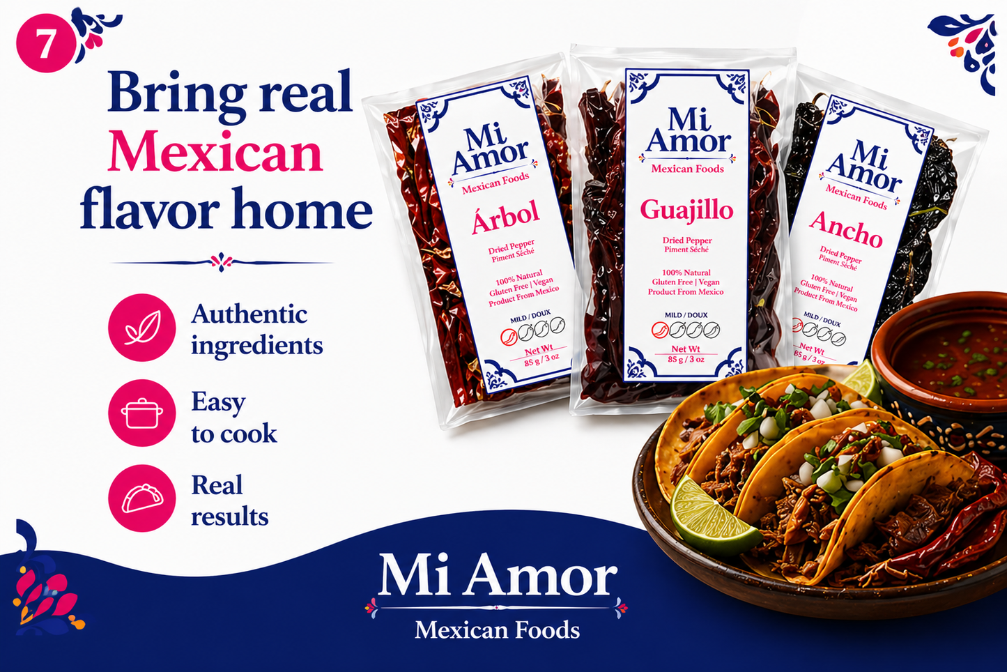 Mi Amor Birria Chile Mix — Guajillo, Ancho & Árbol Bundle