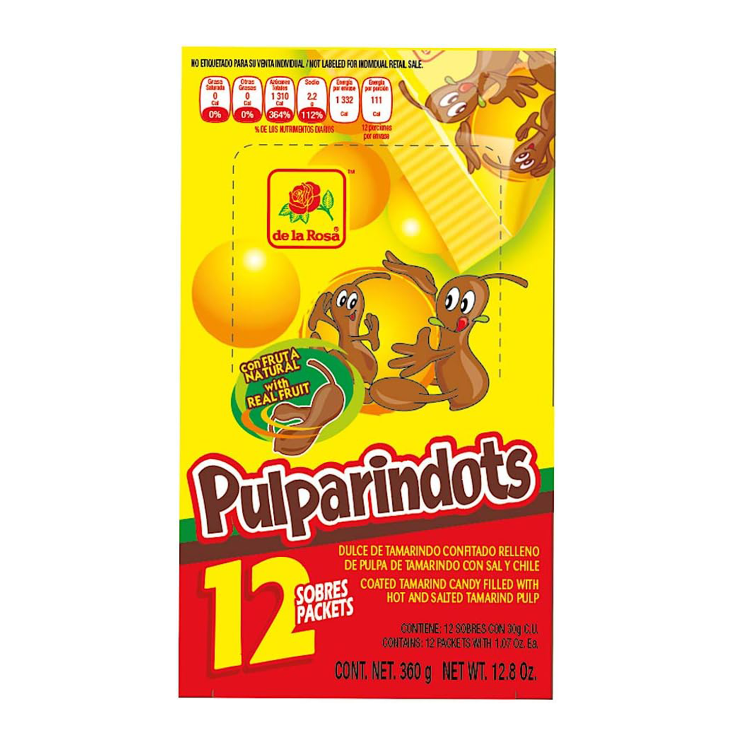 De la Rosa® PulparinDots Original, Tamarind Candy (12 Units)