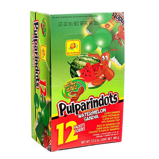 De la Rosa® PulparinDots Watermelon, Tamarind Candy (12 Units)