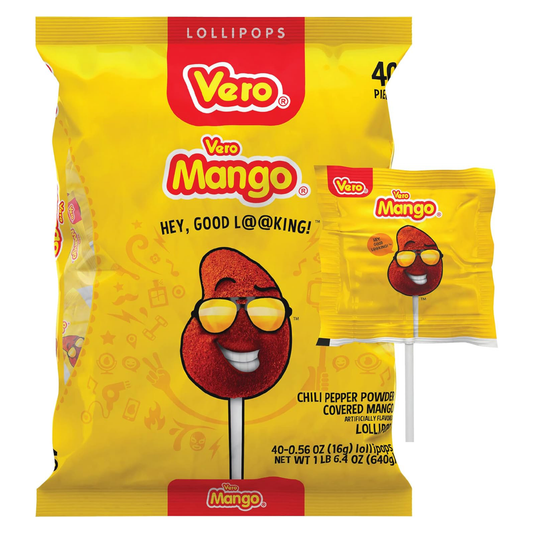 Vero® Mango chilli powder covered lollipops 40 pcs